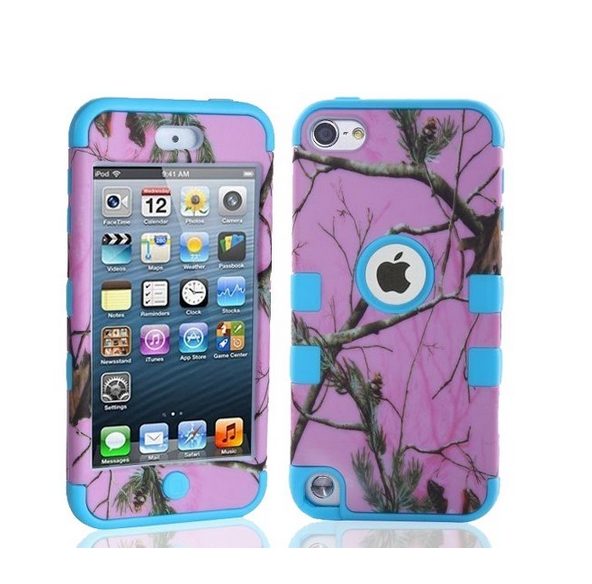 Defender Tough Armor Tree Camo Shockproof Dual Layer High Impact Camouflage Hunting pink blue